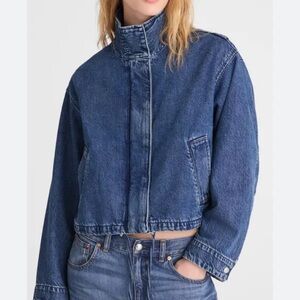 Madewell Denim Crop Field Jacket SZ M